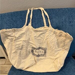 Gucci Ivory Canvas Tote